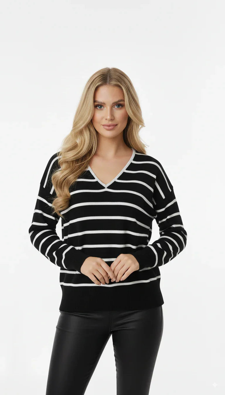 Blusa Listrada Plus Size