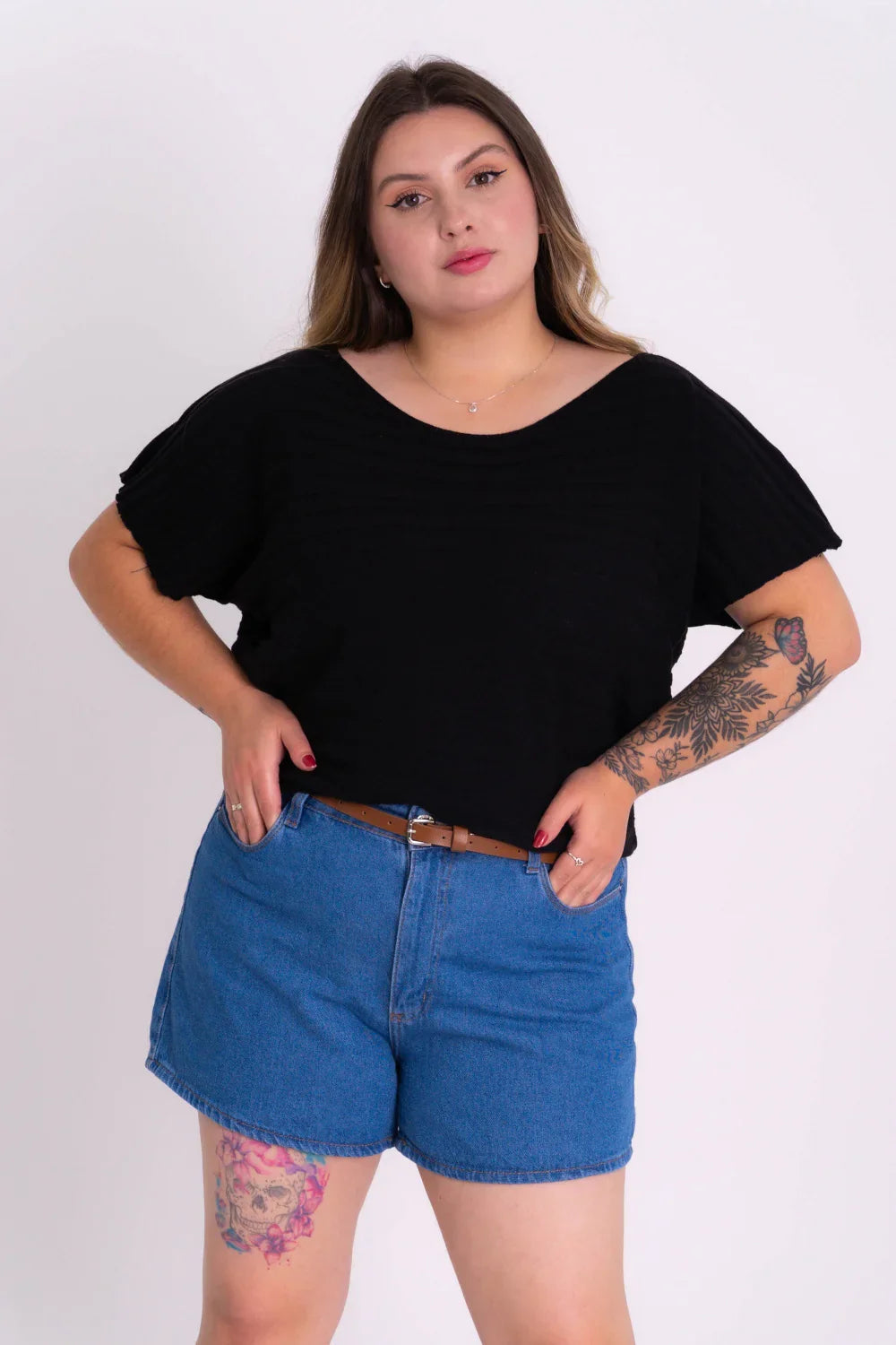 Blusinha Morcego Texturizada