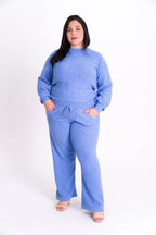 Conjunto de Tricot Plus Size Feminino com Blusa e Calça